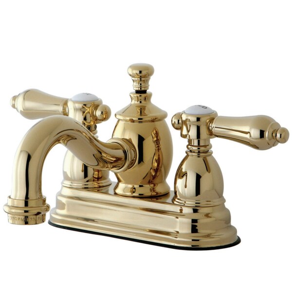 KS7102BAL 4" Centerset Bathroom Faucet, Polished Brass